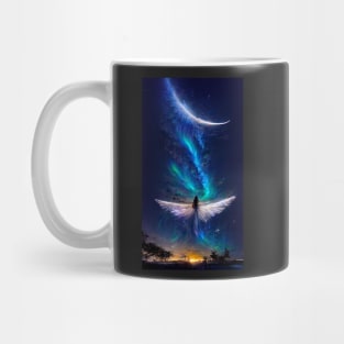 Blue angel donating her wings to the universe Mug